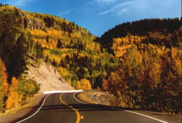 Landstraße in New Mexico
Schlüsselwörter: Landstraße, New Mexico, USA, Indian Summer, Wald