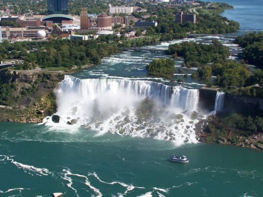 Niagara Falls
Blick vom Skylon Tower auf die American Falls
Schlüsselwörter: Wasserfall, Kanada