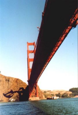 Fahrt unter der Golden Gate Bridge hindurch
Schlüsselwörter: Golden Gate Bridge, San Francisco, San Francisco Bay, Kalifornien, USA