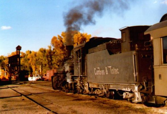 Bahnhof in Chama
Schlüsselwörter: Chama, New Mexico, USA, Cumbres & Toltec Scenic Railroad, Zahnradbahn, Dampflok