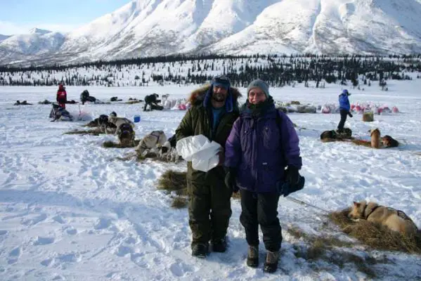 Musher Hugh Neff (Rookie) und ich
Schlüsselwörter: Alaska, Iditarod
