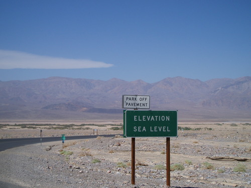 Death Valley/CA_ Der Sea Level (NN) ist erreicht
