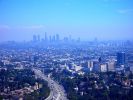 Blick auf Downtown Los Angeles vom Mulholland Drive