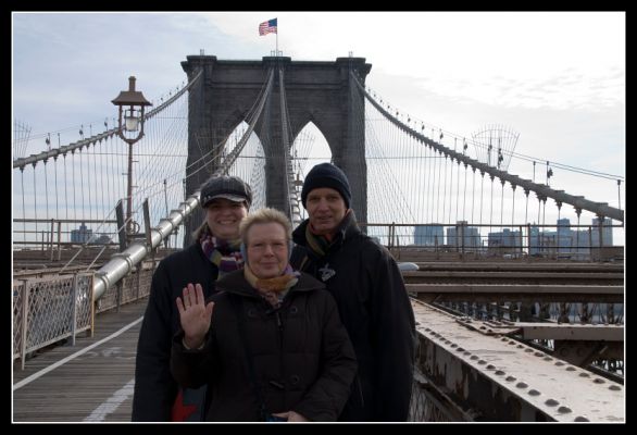 Eingefroren auf der Brooklyn Bridge
