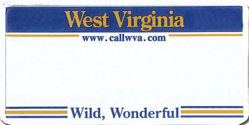 West Virginia License Plate
