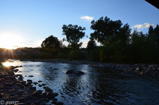 San Juan River im Abendlicht
