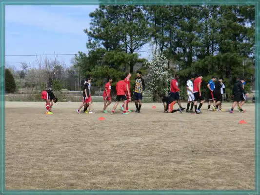 Fußballtraining an der Highschool
